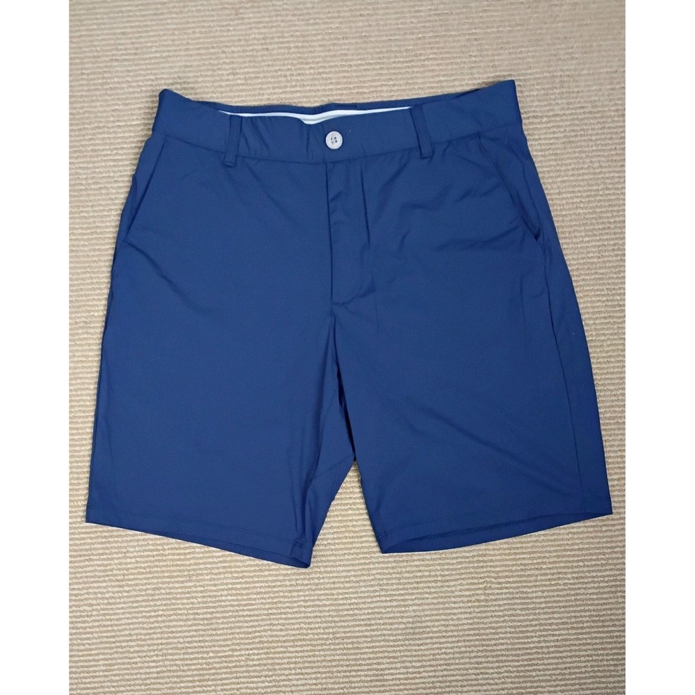 johnnie-O Jupiters Performance Shorts Mens Size 34 Navy Blue Golf Chino RN121927